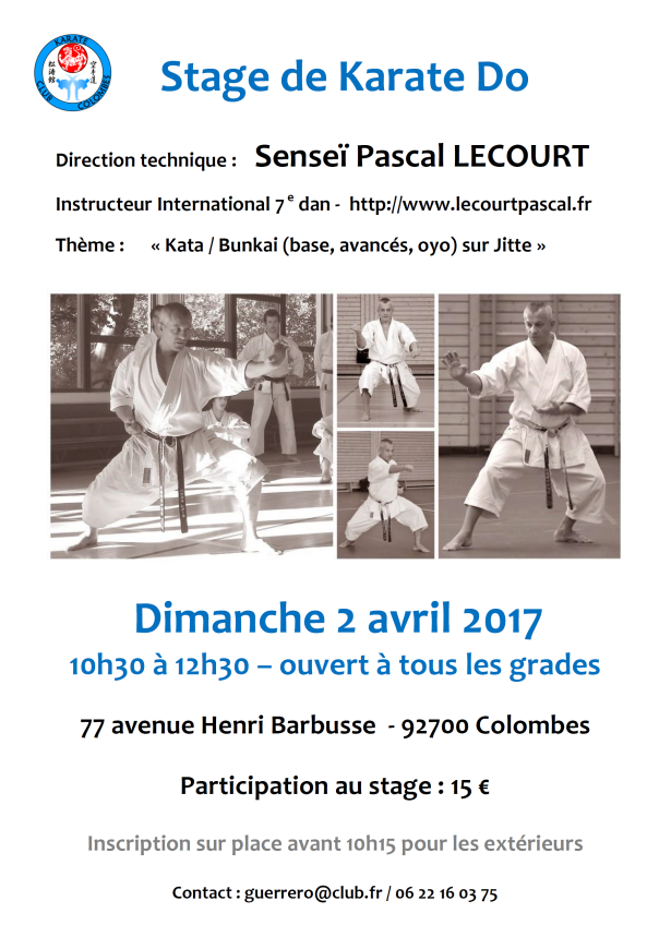Etapas de la Karate-Pascal-Lecourt 04/02/2017