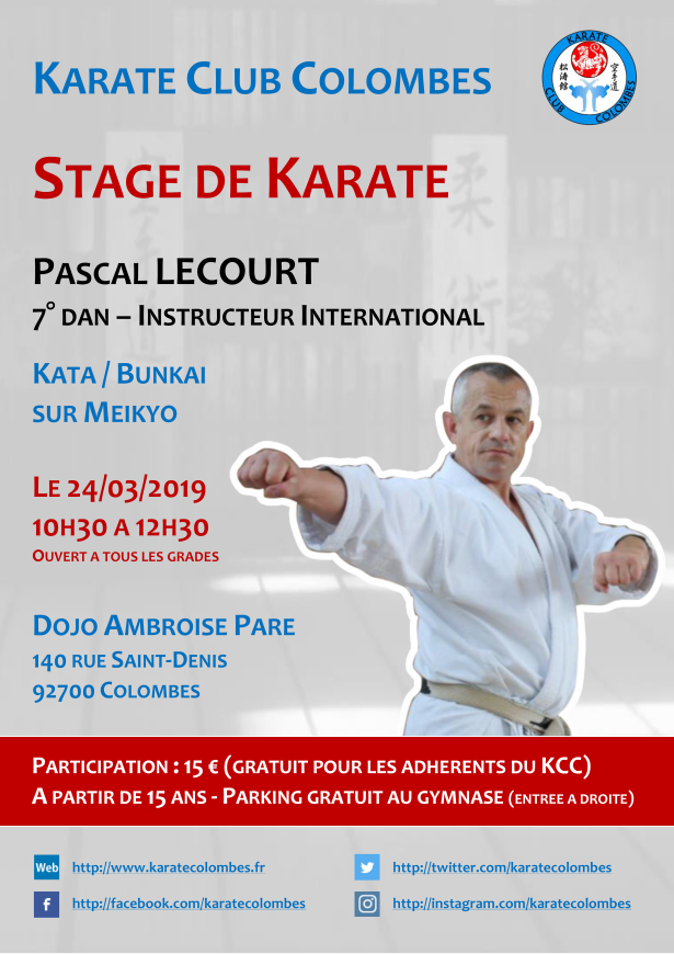 Stage Karate Pascal Lecourt 2019 03 24