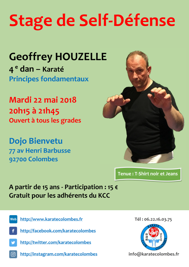 STAGE DE SELF DEFENSE Geoffrey Houzelle 2018 05 22