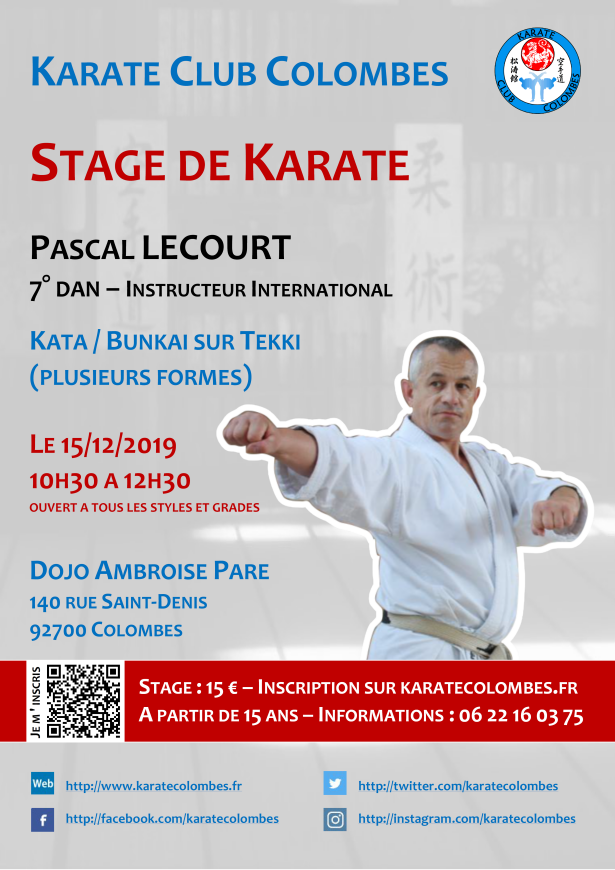 Stage Karate Pascal Lecourt