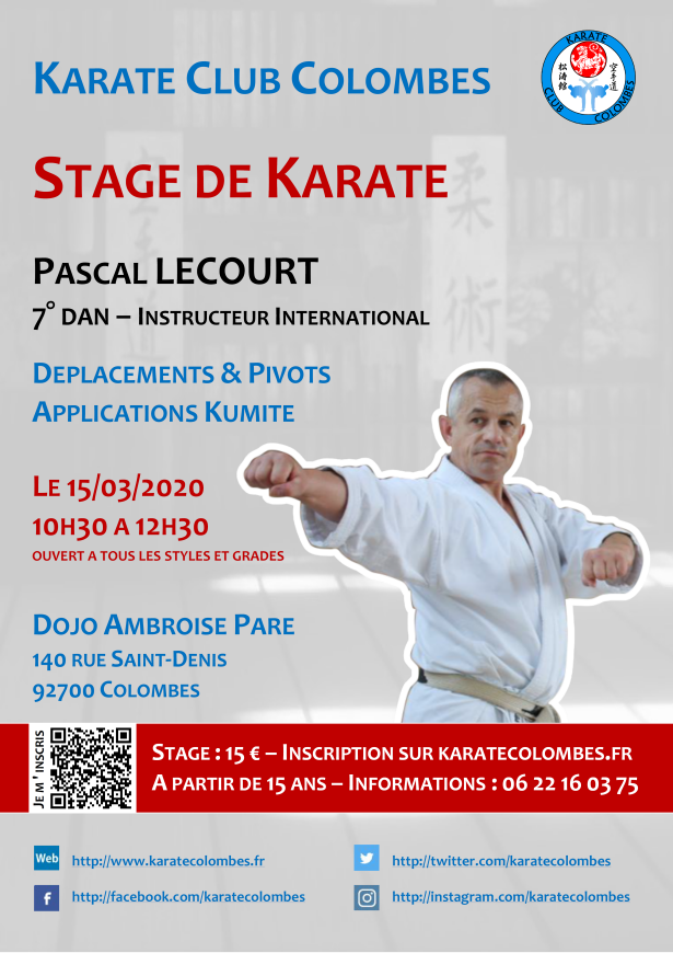 Stage Karate Pascal Lecourt