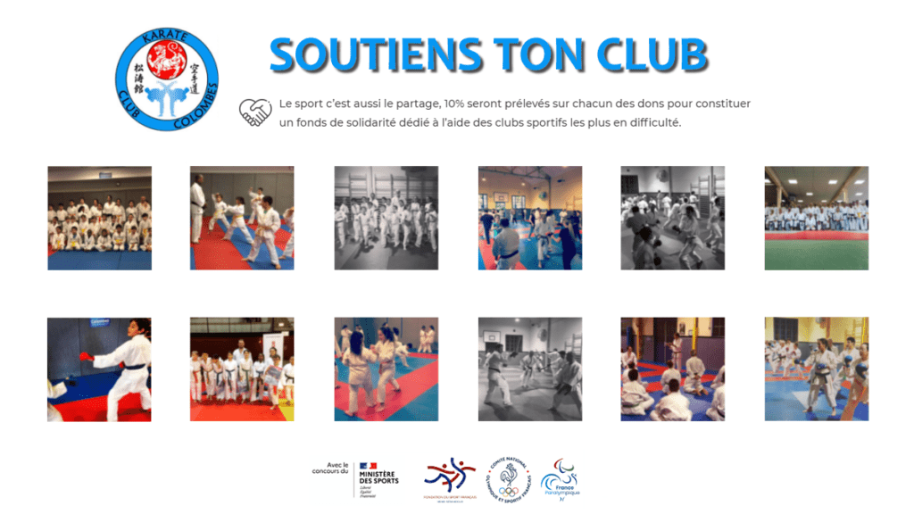 soutiens ton association - karate club colombes