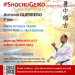 Stage Karate #ShochuGeiko 24-25-26 août