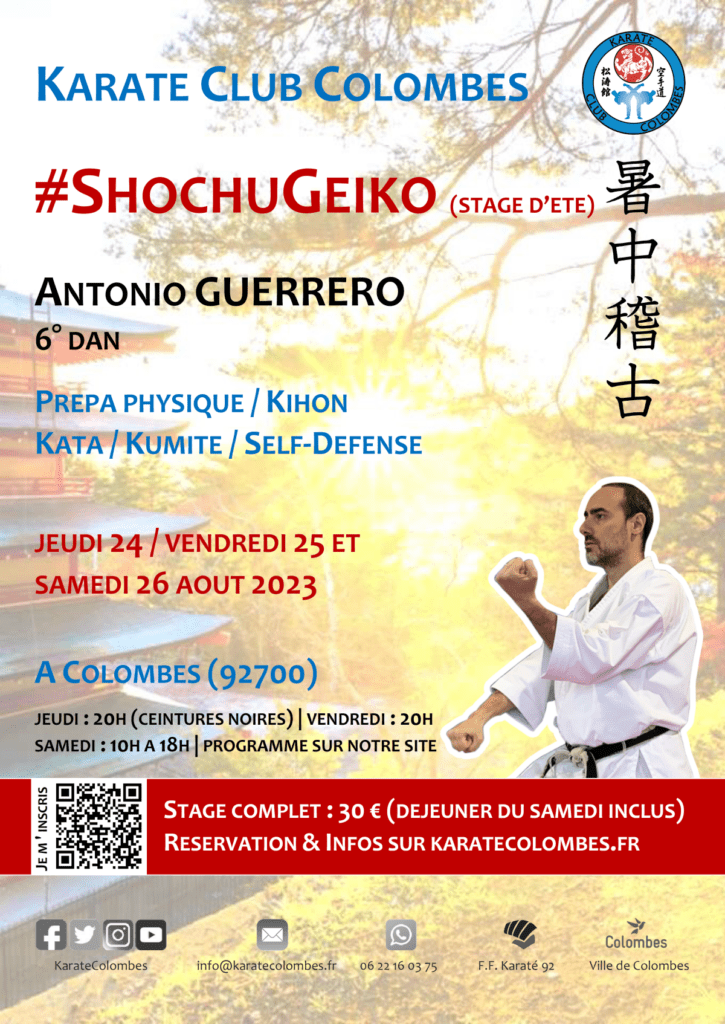 Stage Karate #ShochuGeiko 24-25-26 août