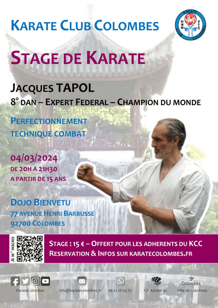 Stage Karate Jacques Tapol 2024-03-04
