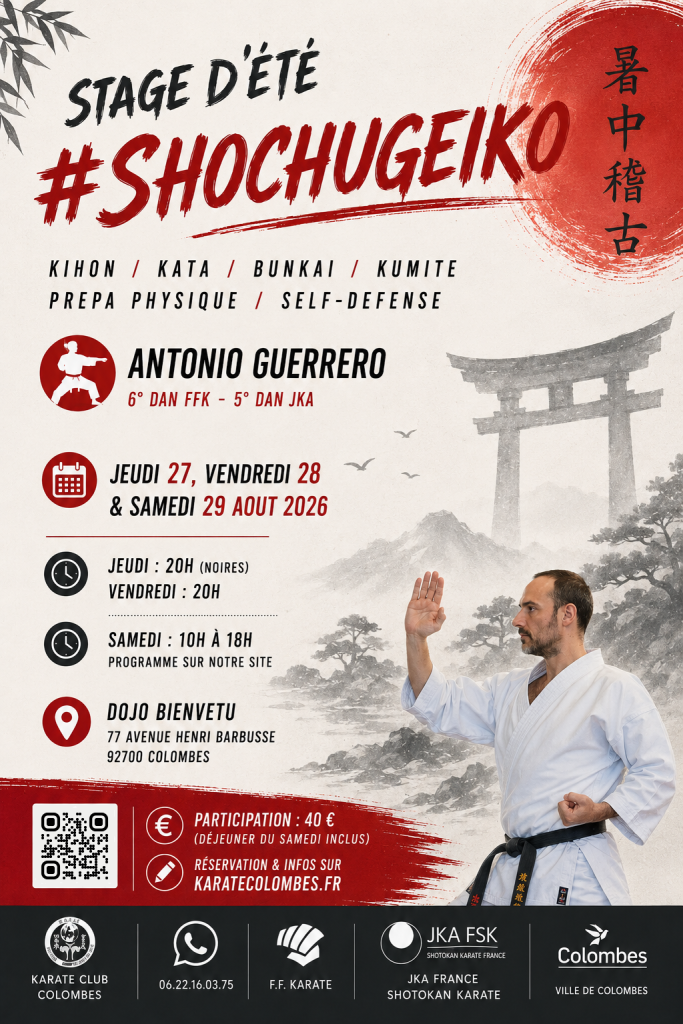 Stage Karate #ShochuGeiko 27-28-29 août 2026